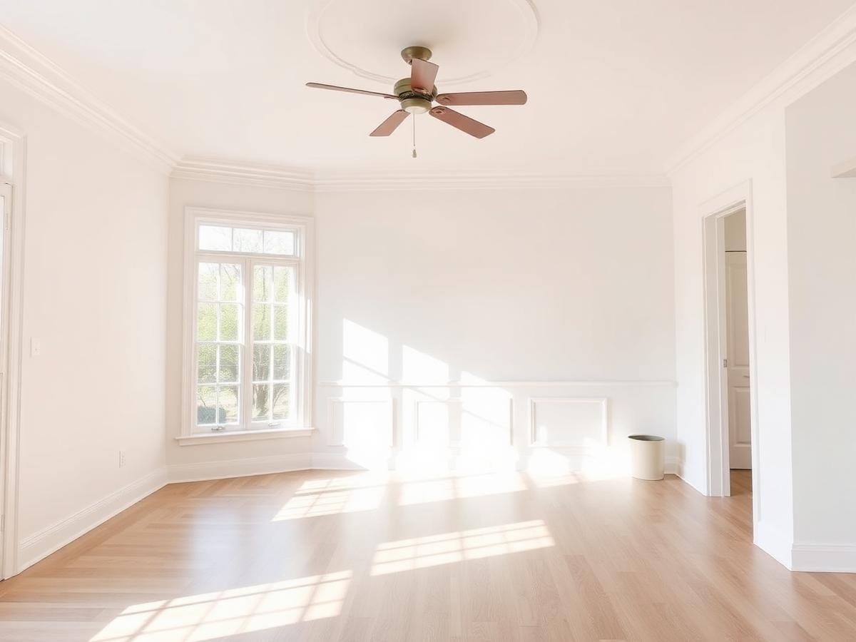 Sala con pintura interior nueva